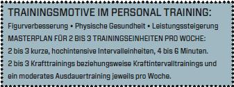 Trainingsmotive im Personal Training
