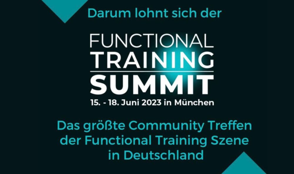 Der Functional Training Summit 2023 findet vom 15.-18. Juni in der Sportschule Oberhaching in München statt. Das Event richtet sich an Coaches, Physiotherapeuten, Athletiktrainer und Sportenthusiasten.
